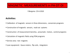 MAGNETIC MEASUREMENTS in PH-DT-DI