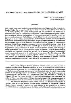 Caribbean Identity and Migrancy. The Novels of Julia Álvarez