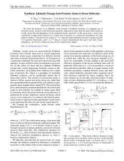 Nonlinear Adiabatic Passage from Fermion Atoms to Boson Molecules