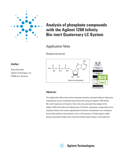 Analysis of phosphate compounds with the Agilent 1260 Infinity Bio