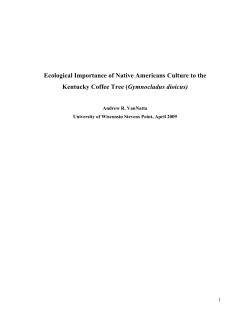 Ecological Importance of Native Americans Culture to the