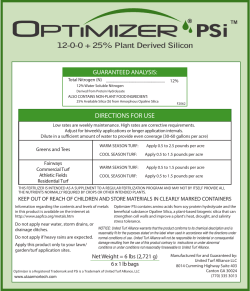 Optimizer PSi Label - Tri-Turf