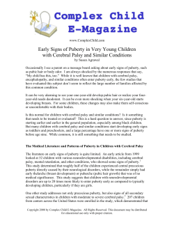 Early Signs of Puberty in Very Young Children