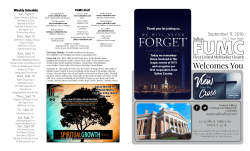 September 11, 2016 - First United Methodist Church First United