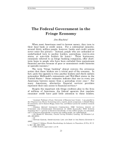 The Federal Government in the Fringe Economy