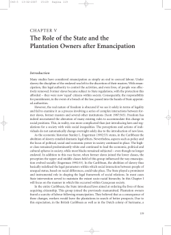 Chapter 5: The Role of the State and the Plantation Owners after
