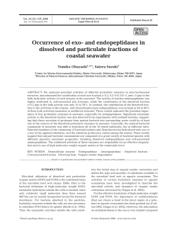 Occurrence of exo-and endopeptidases in dissolved and particulate