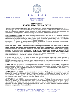 notice 03-01 kansas retailers` sales tax