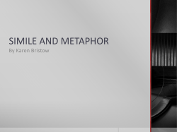 SIMILE AND METAPHOR