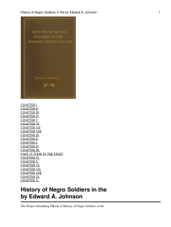 History of Negro Soldiers in the Spanish