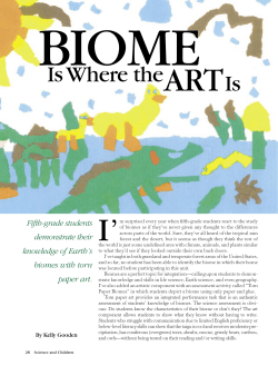 Fifth-grade students demonstrate their knowledge of Earth`s biomes