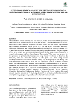 phytochemical, elemental and acute toxic effects