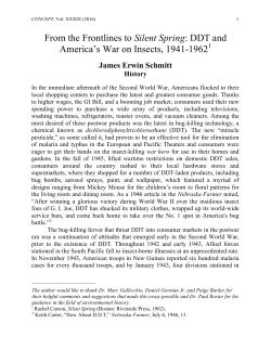 From the Frontlines to Silent Spring: DDT and America`s War on