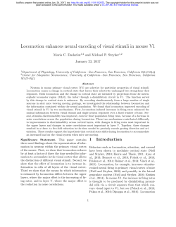 Locomotion enhances neural encoding of visual stimuli in mouse V1