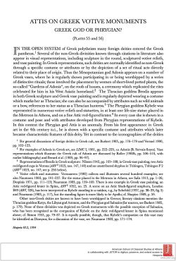 attis on greek votive monuments - The American School of Classical