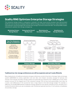 Scality RING Optimizes Enterprise Storage Strategies