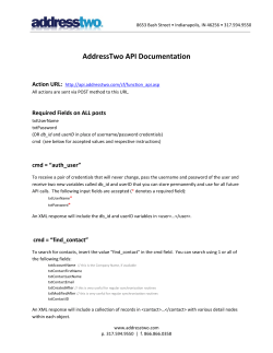 AddressTwo API Documentation