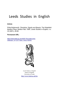Leeds Studies in English - Digital Library