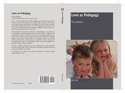 Love as Pedagogy - Sense Publishers