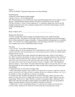 Aluminum barge penny-recycling challenge