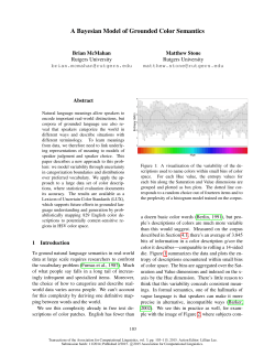 A Bayesian Model of Grounded Color Semantics