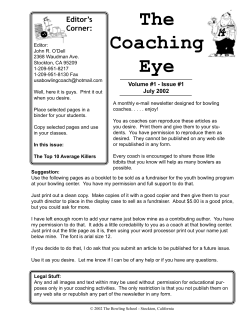 Coaching - bowlingcoach.com