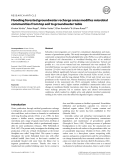 Flooding forested groundwater recharge areas modifies microbial