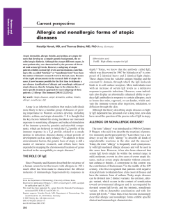 Current perspectives Allergic and nonallergic forms of atopic diseases