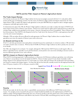 NAFTA and the FTAA: Impact on Mexico`s Agriculture