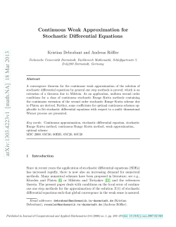 Continuous Weak Approximation for Stochastic Differential Equations