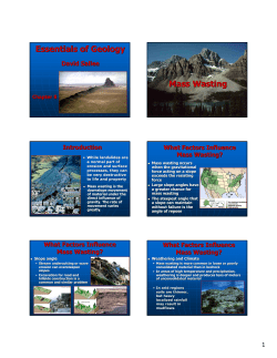 Essentials of Geology Mass Wasting