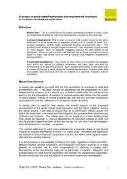 Master plans for phased or multi