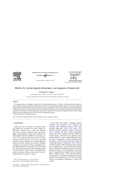 Battles for technological dominance: an integrative
