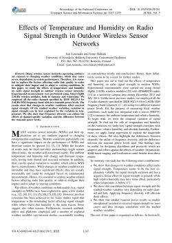 Effects of Temperature and Humidity on Radio Signal