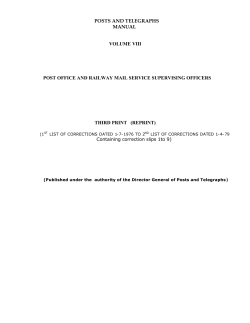 posts and telegraphs manual volume viii post office and