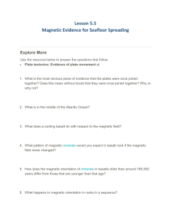 Lesson 5.5 Magnetic Evidence for Seafloor Spreading