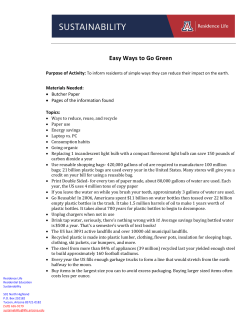 Easy Ways to Go Green