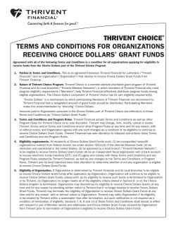 Terms and conditions for organizations