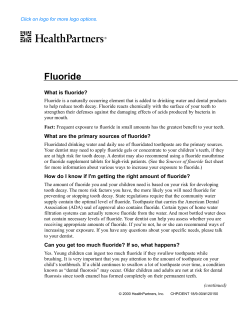 Fluoride - HealthPartners