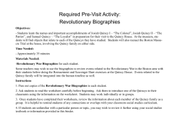 Rev Bios Pre-visit - Historic New England