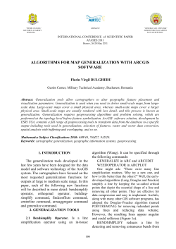 algorithms for map generalization with arcgis software