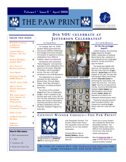 the paw print - Jefferson College of Health Sciences