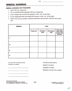 MINERAL HARDNESS