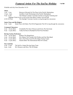 Featured Artists For The SeaTac Holiday