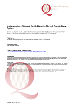 Implementation of Content Centric Networks Through Domain Name