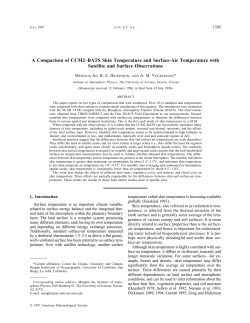A Comparison of CCM2&ndash;BATS Skin Temperature