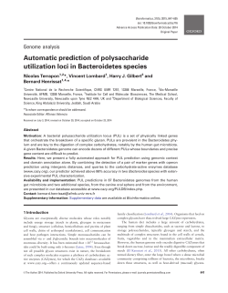 Automatic prediction of polysaccharide utilization