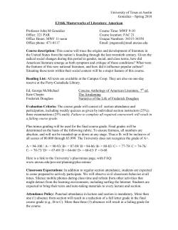 syllabus - UT College of Liberal Arts
