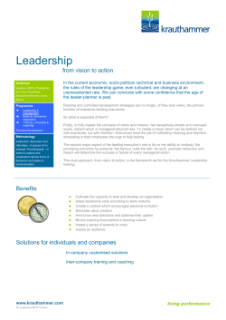 the Leadership training brochure
