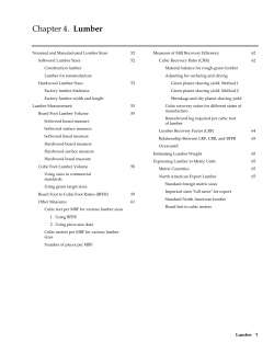 Chapter 4. Lumber - Rural Technology Initiative